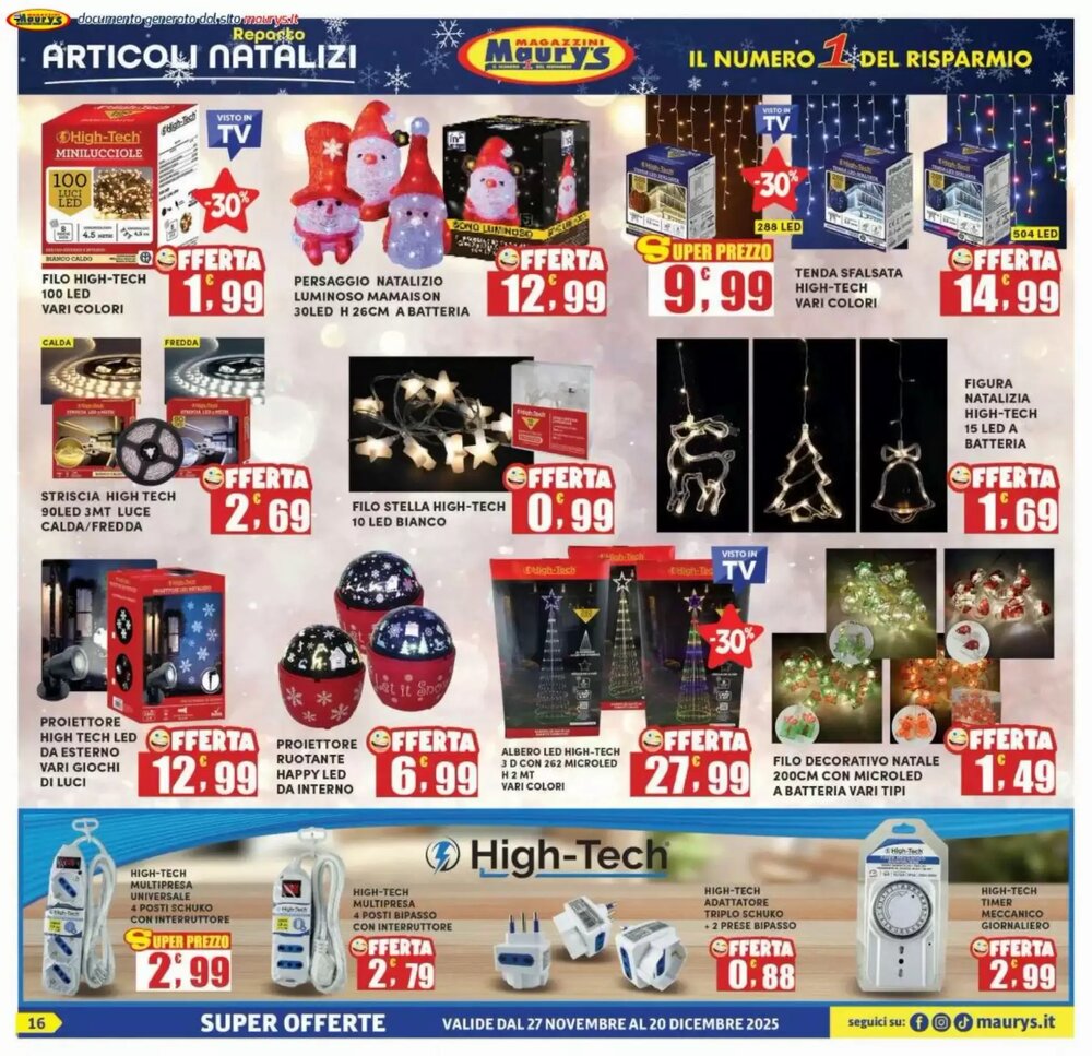 Volantino promozionale Maury's  valide dal 27/11/2025 - Pagina 16.