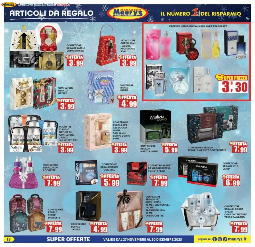 Volantino promozionale Maury's  valide dal 27/11/2025 - Pagina 18.