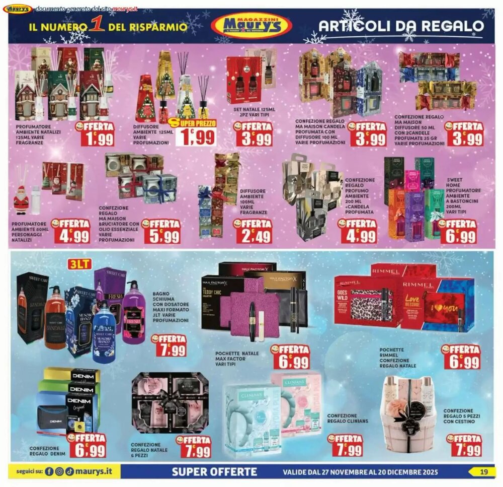 Volantino promozionale Maury's  valide dal 27/11/2025 - Pagina 19.