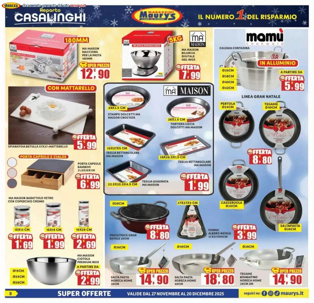 Volantino promozionale Maury's  valide dal 27/11/2025 - Pagina 8.