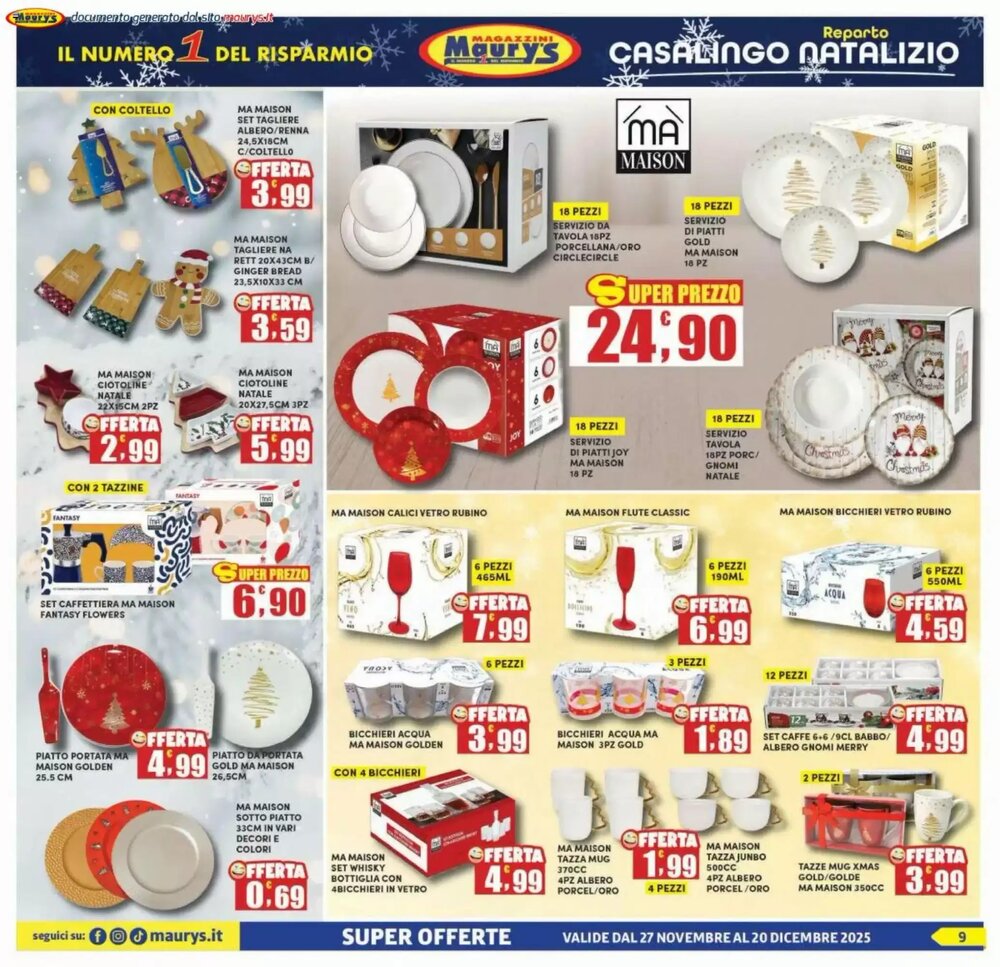 Volantino promozionale Maury's  valide dal 27/11/2025 - Pagina 9.