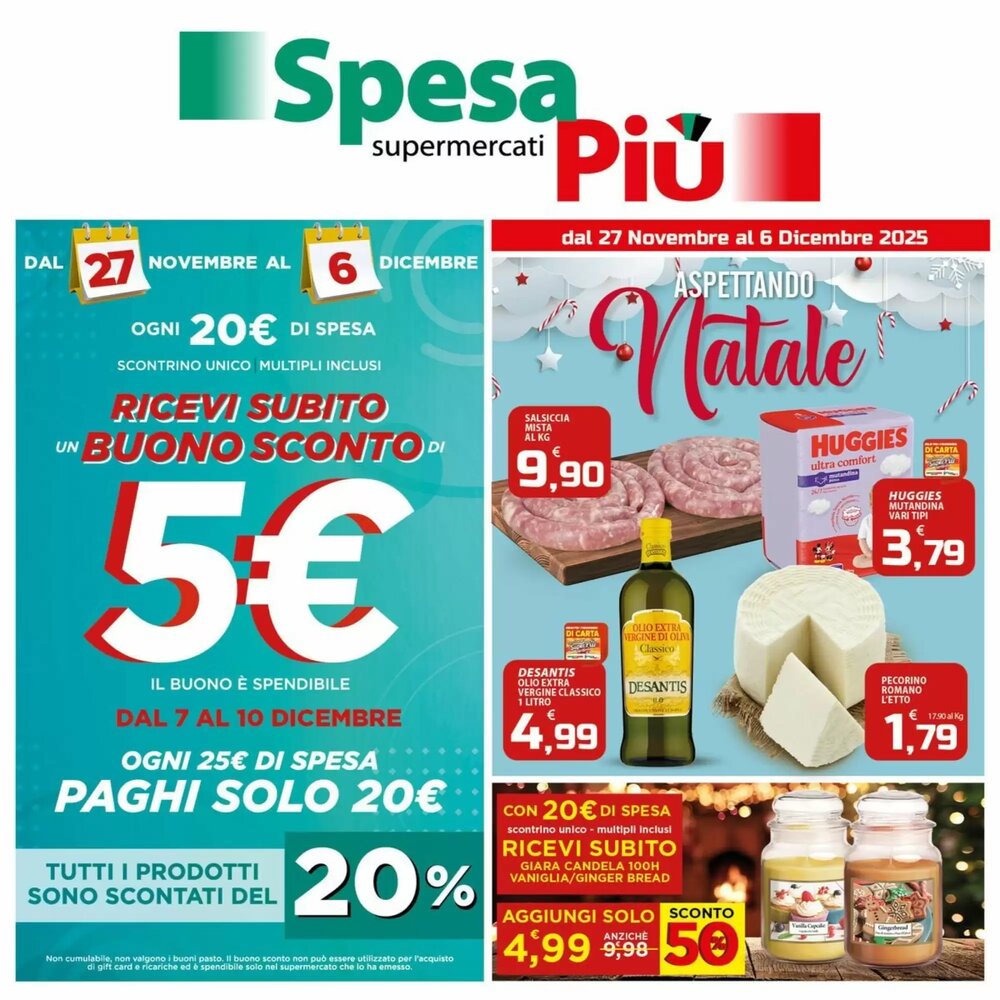 Volantino promozionale SpesaPiù Supermercati  valide dal 27/11/2025 - Pagina 1.