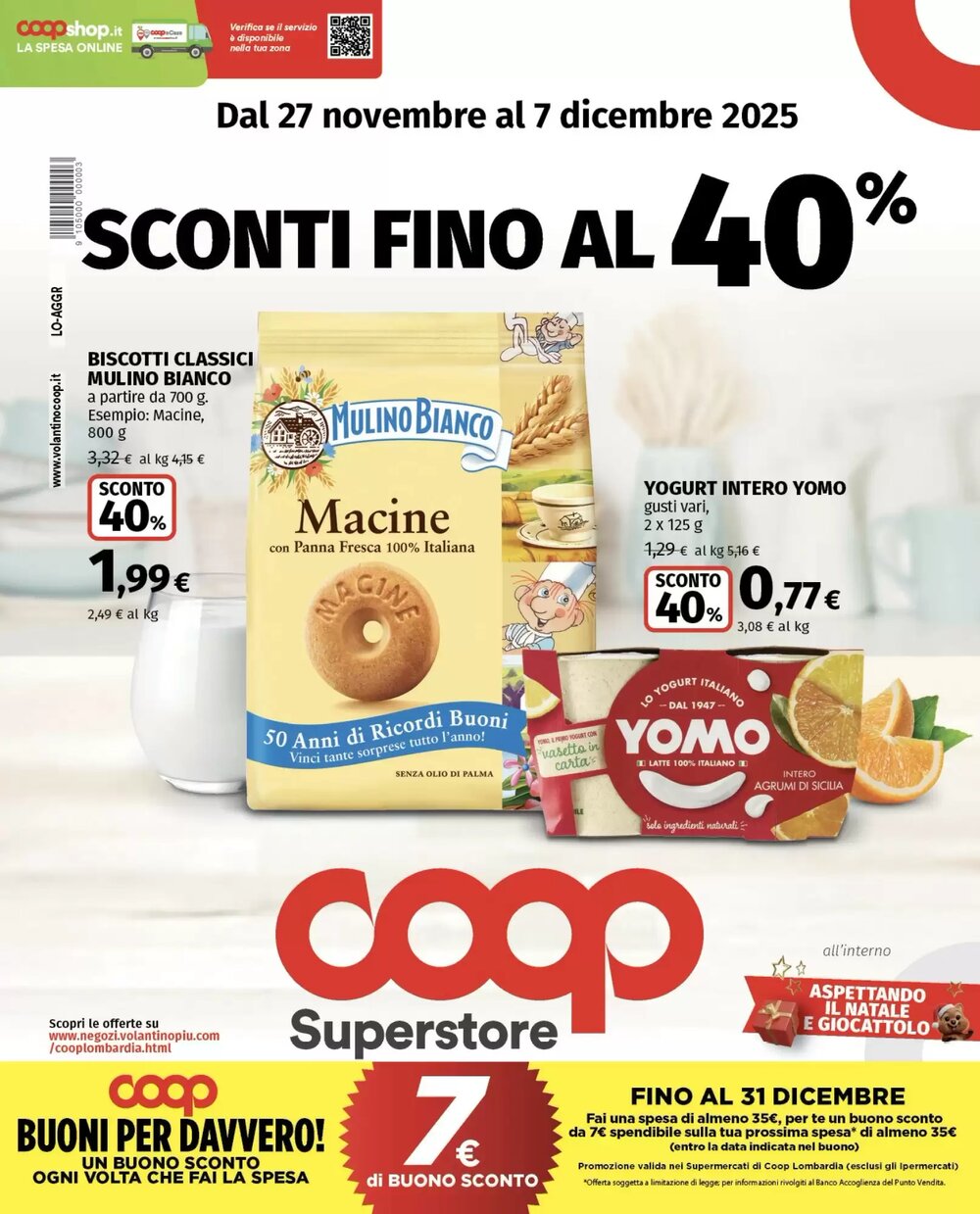 Volantino promozionale Coop Superstore  valide dal 27/11/2025 - Pagina 1.