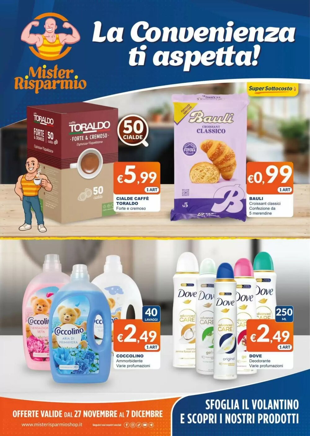 Volantino promozionale Mister Risparmio  valide dal 27/11/2025 - Pagina 1.