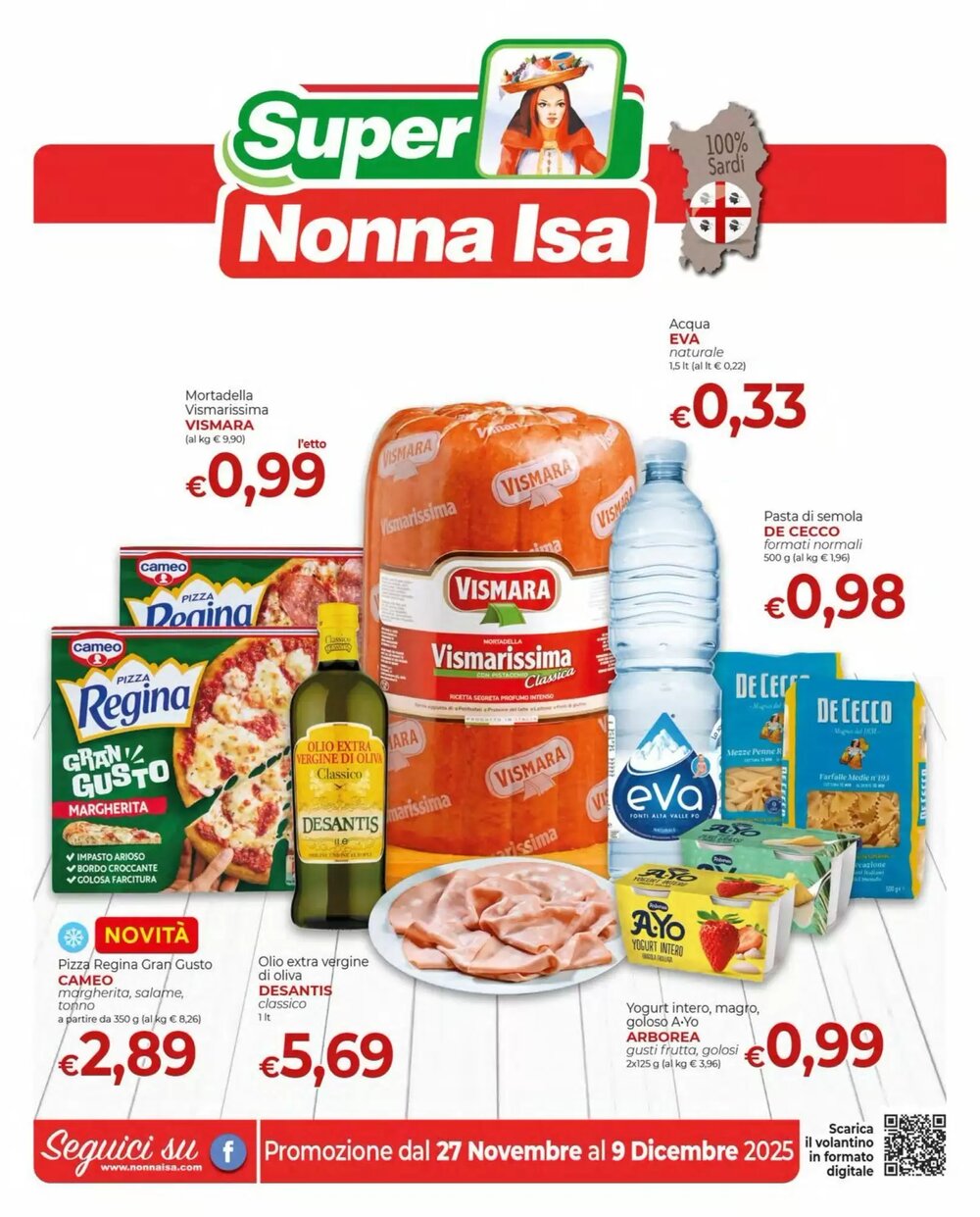 Volantino promozionale Supermercati Nonna Isa  valide dal 27/11/2025 - Pagina 1.