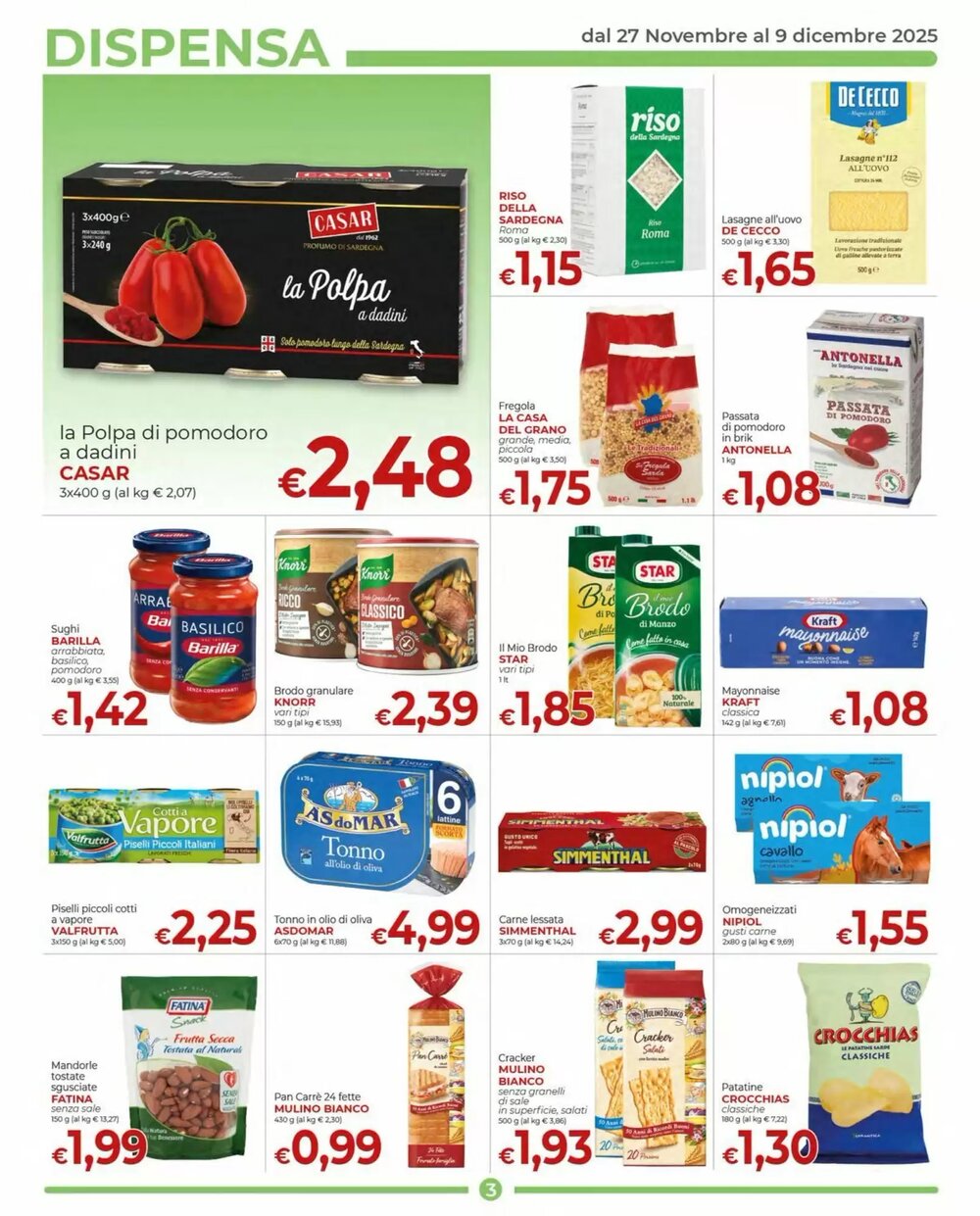 Volantino promozionale Supermercati Nonna Isa  valide dal 27/11/2025 - Pagina 3.
