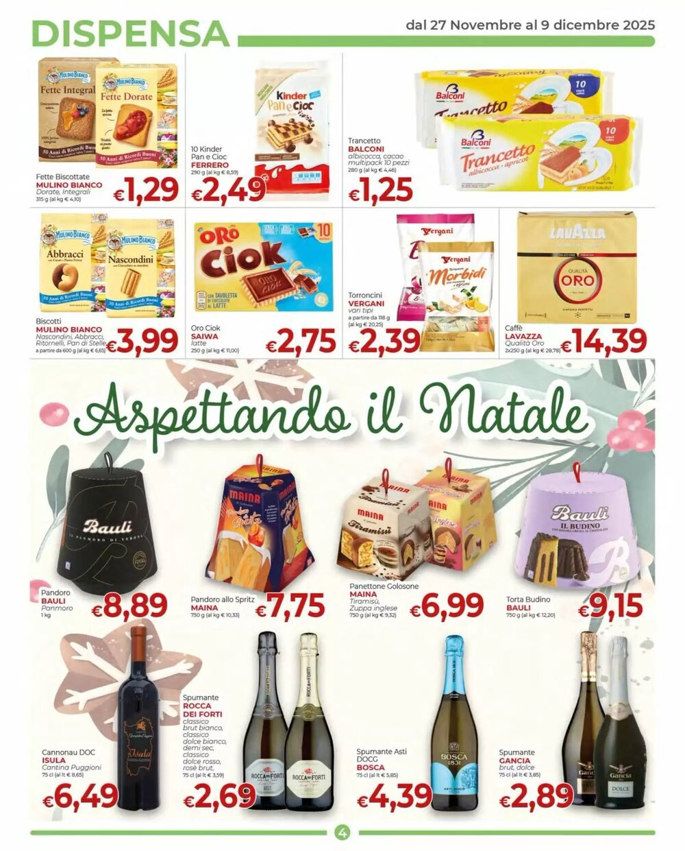 Volantino promozionale Supermercati Nonna Isa  valide dal 27/11/2025 - Pagina 4.