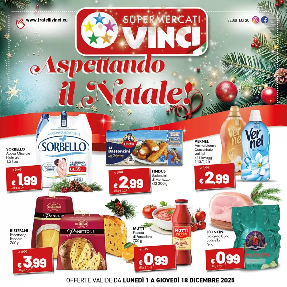 Volantino promozionale Supermercati Vinci  valide dal 01/12/2025 - Pagina 1.