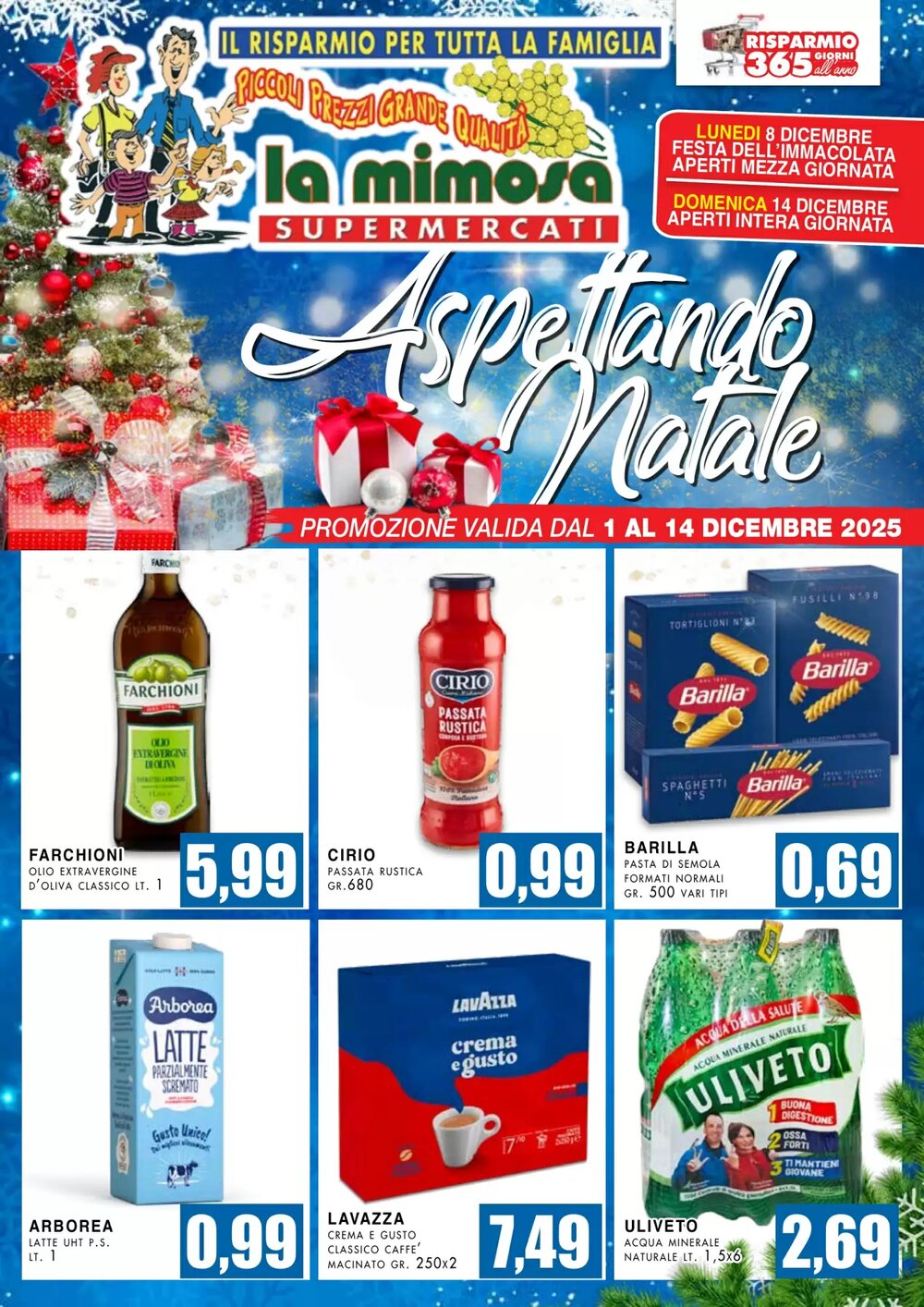 Volantino promozionale La Mimosa Supermercati  valide dal 01/12/2025 - Pagina 1.