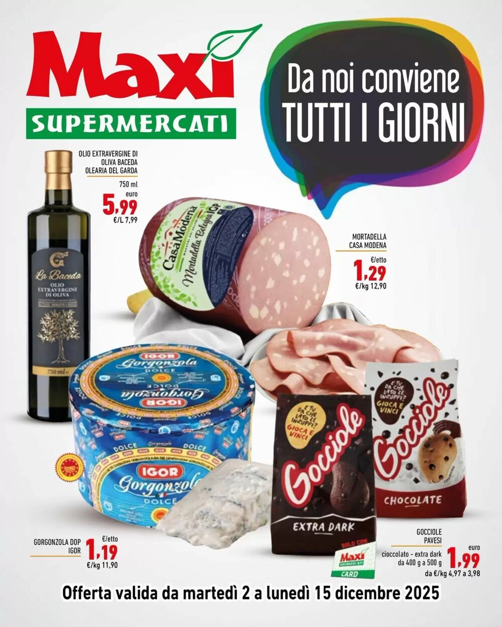 Volantino promozionale Maxi Supermercati  valide dal 02/12/2025 - Pagina 1.