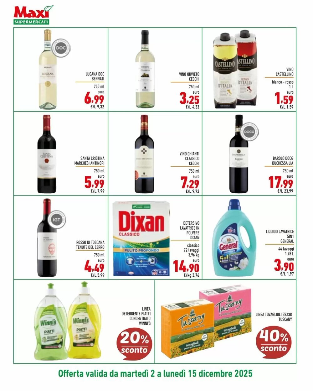 Volantino promozionale Maxi Supermercati  valide dal 02/12/2025 - Pagina 14.