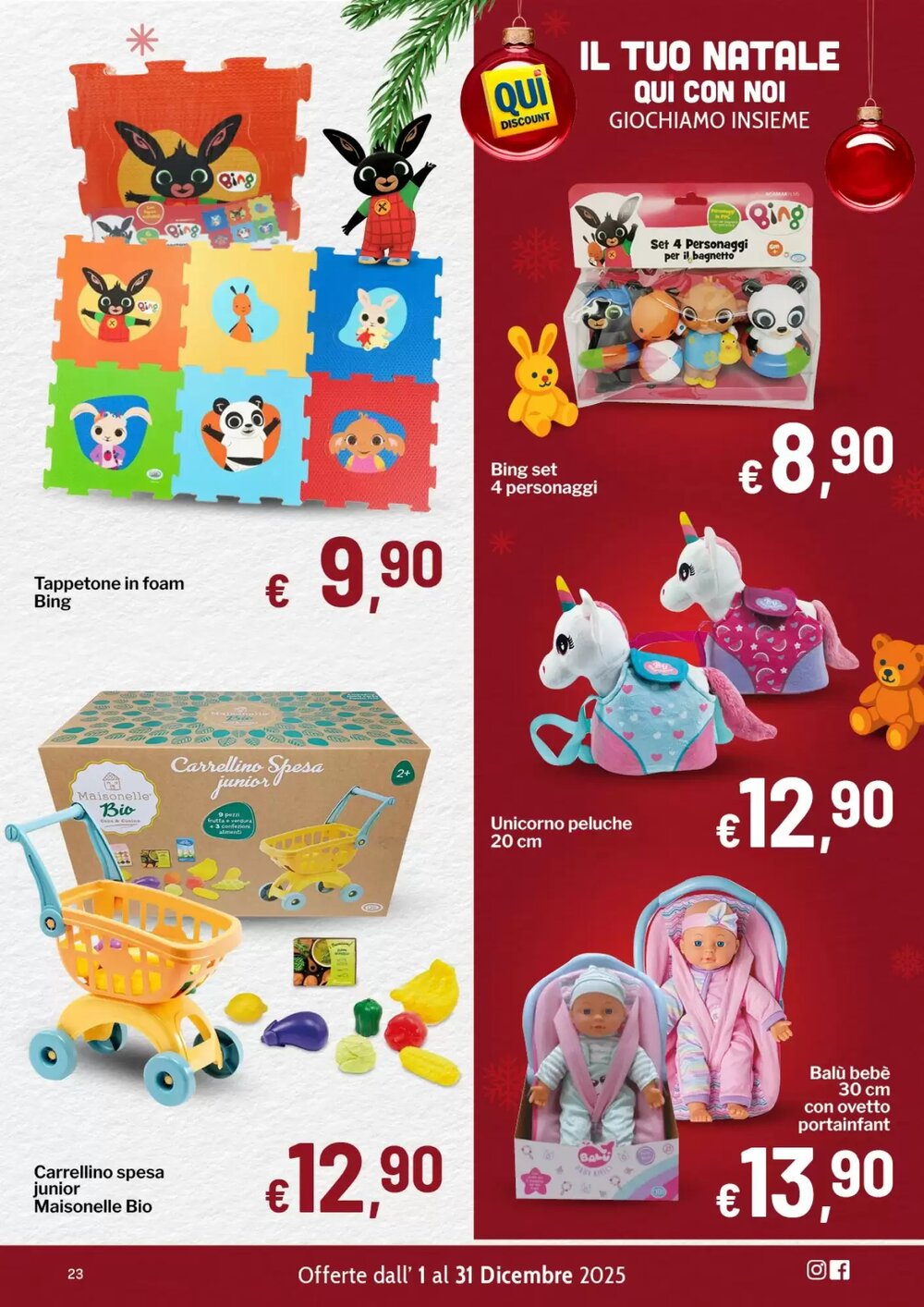 Volantino promozionale Qui Discount  valide dal 02/12/2025 - Pagina 23.