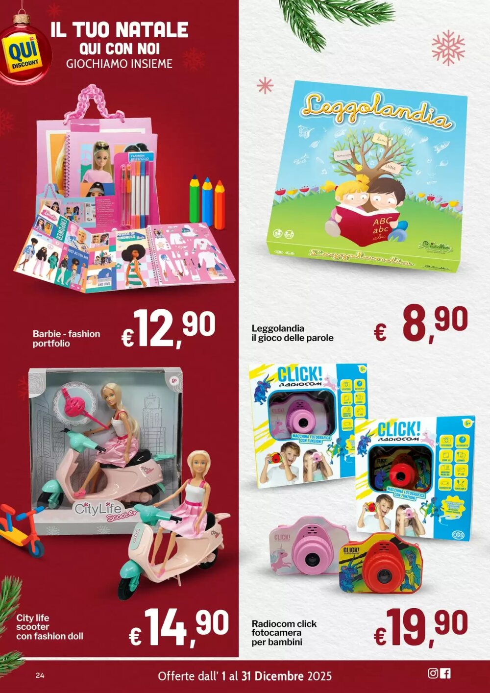 Volantino promozionale Qui Discount  valide dal 02/12/2025 - Pagina 24.