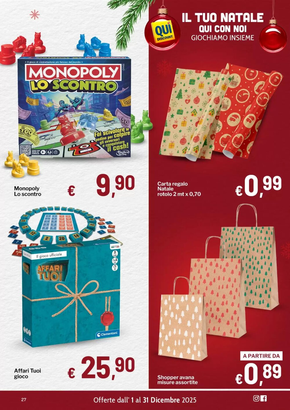 Volantino promozionale Qui Discount  valide dal 02/12/2025 - Pagina 27.
