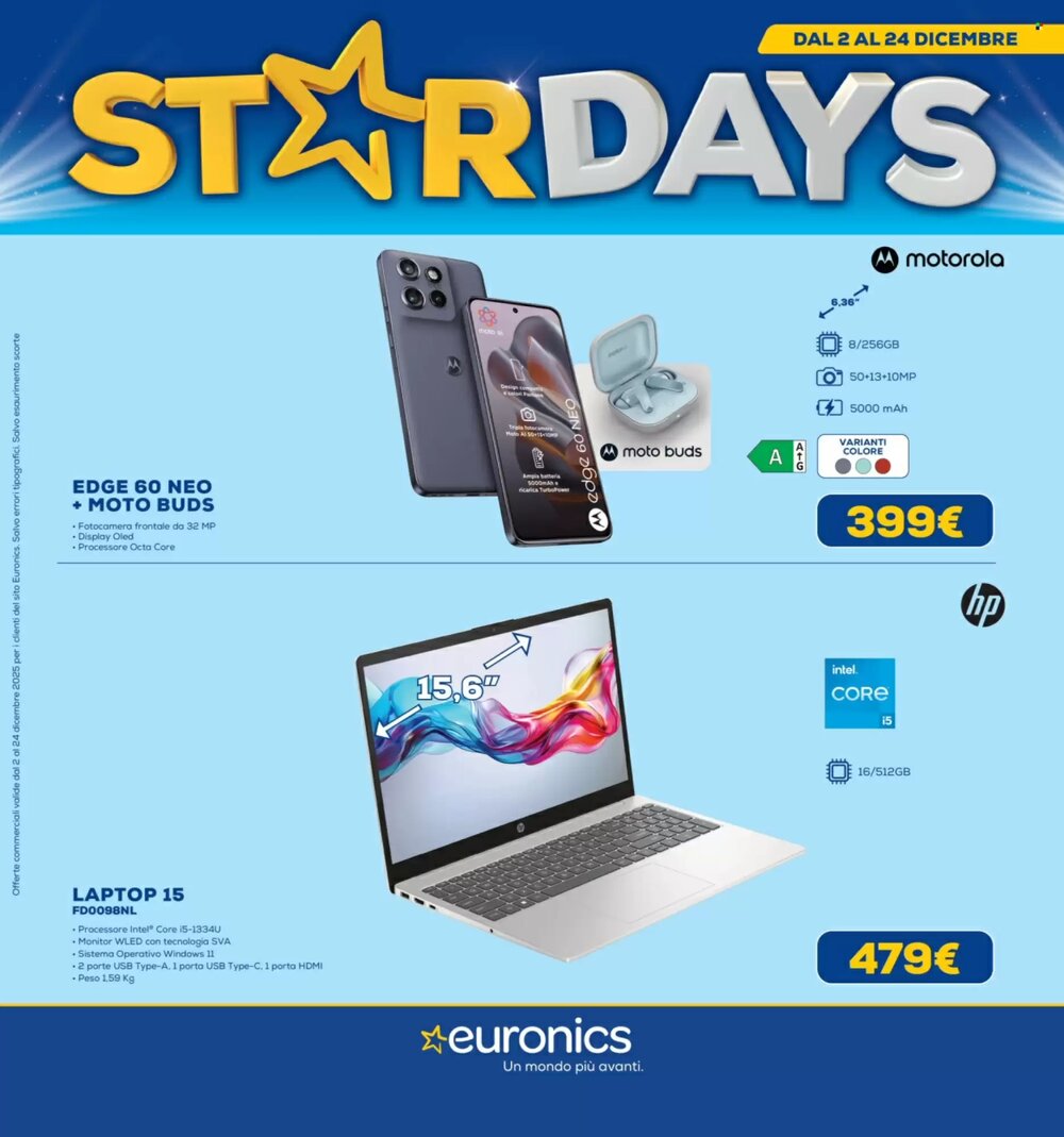 Volantino promozionale Euronics  valide dal 02/12/2025 - Pagina 1.
