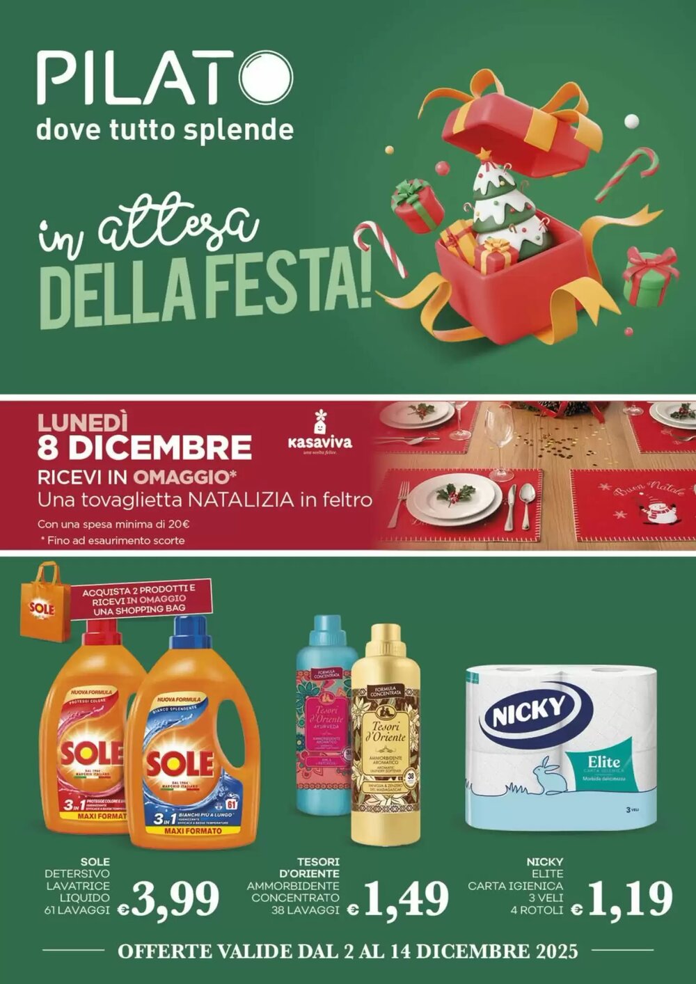 Volantino promozionale Pilato  valide dal 02/12/2025 - Pagina 1.