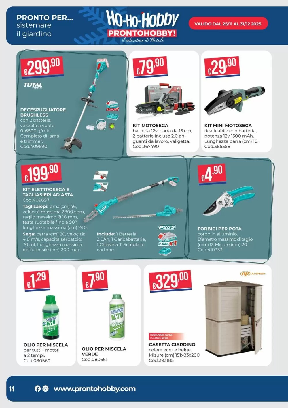 Volantino promozionale Pronto Hobby  valide dal 02/12/2025 - Pagina 14.