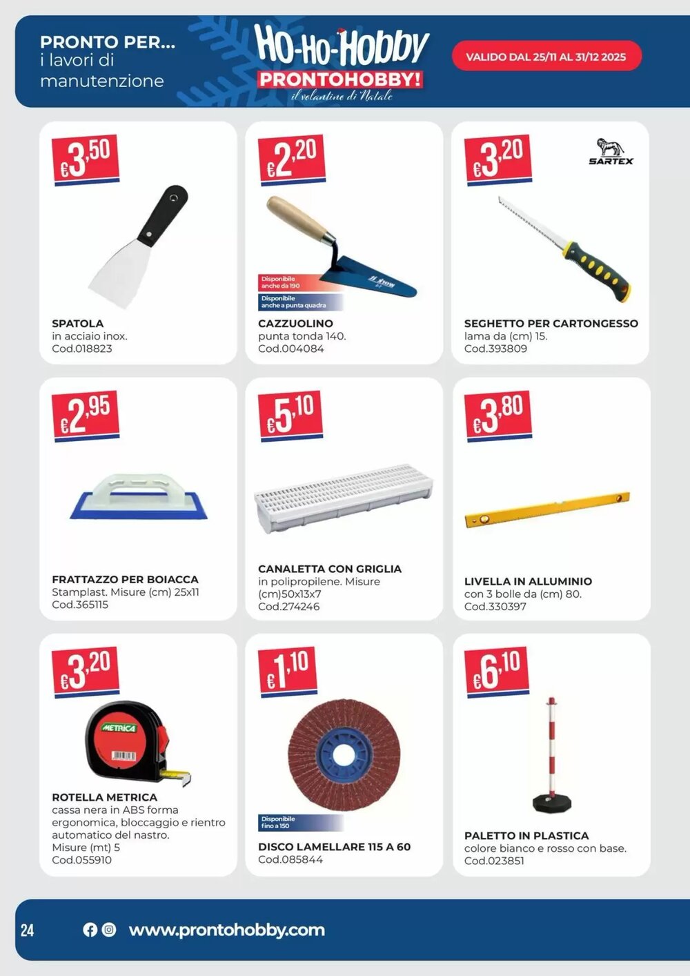 Volantino promozionale Pronto Hobby  valide dal 02/12/2025 - Pagina 24.