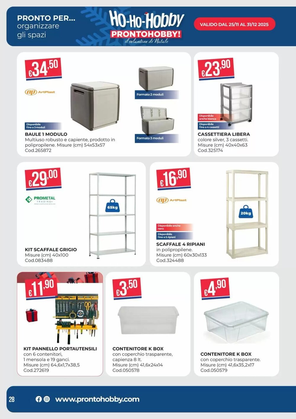 Volantino promozionale Pronto Hobby  valide dal 02/12/2025 - Pagina 28.