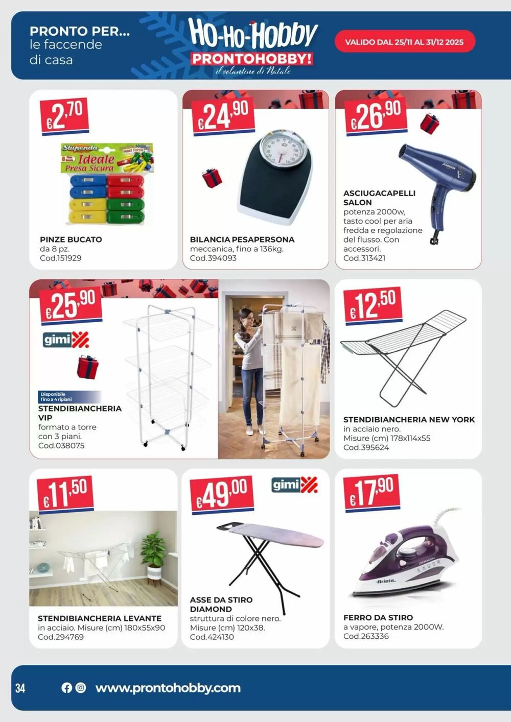 Volantino promozionale Pronto Hobby  valide dal 02/12/2025 - Pagina 34.