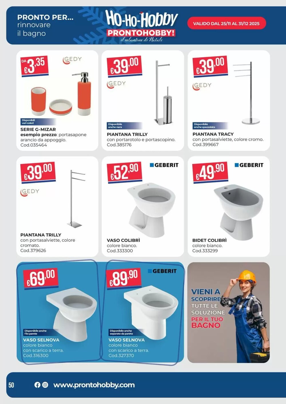 Volantino promozionale Pronto Hobby  valide dal 02/12/2025 - Pagina 50.