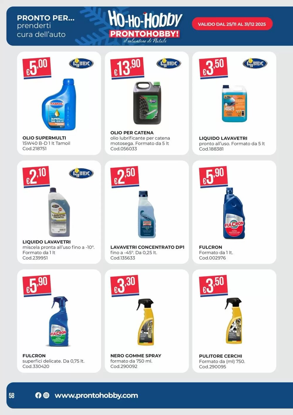 Volantino promozionale Pronto Hobby  valide dal 02/12/2025 - Pagina 58.