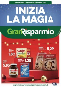 Volantino promozionale Gran Risparmio valide dal 03/12/2025