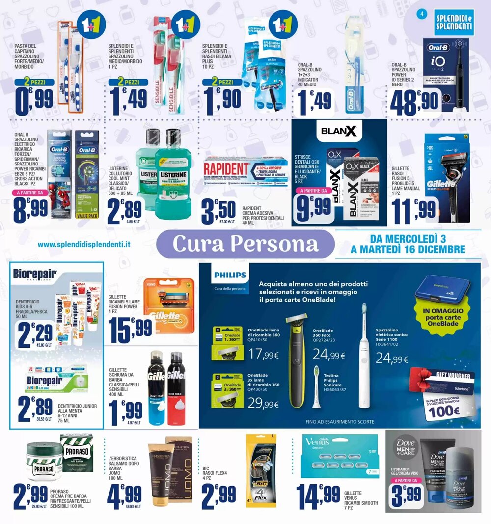 Volantino promozionale Splendidi e Splendenti  valide dal 03/12/2025 - Pagina 4.