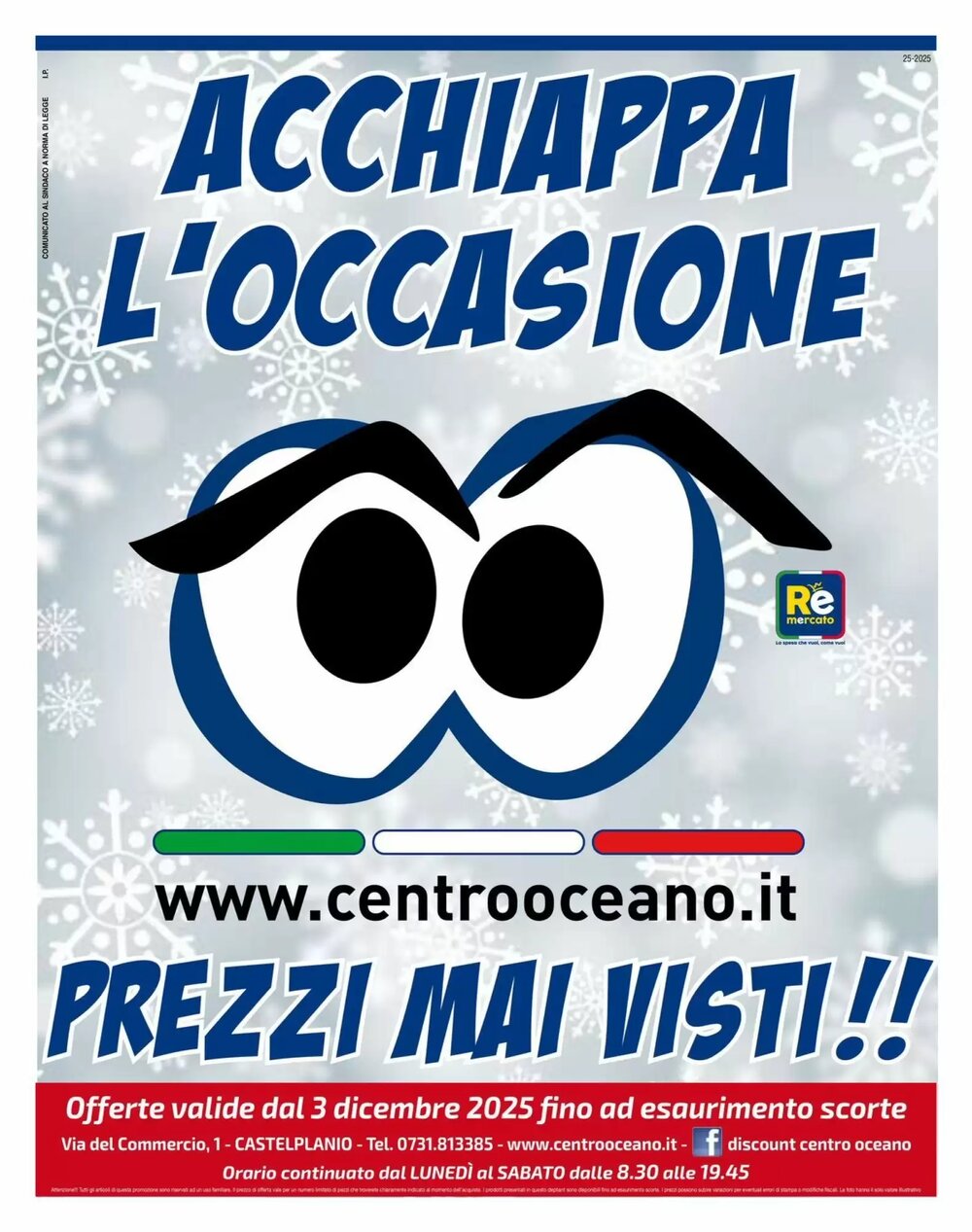 Volantino promozionale Centro Oceano  valide dal 03/12/2025 - Pagina 1.