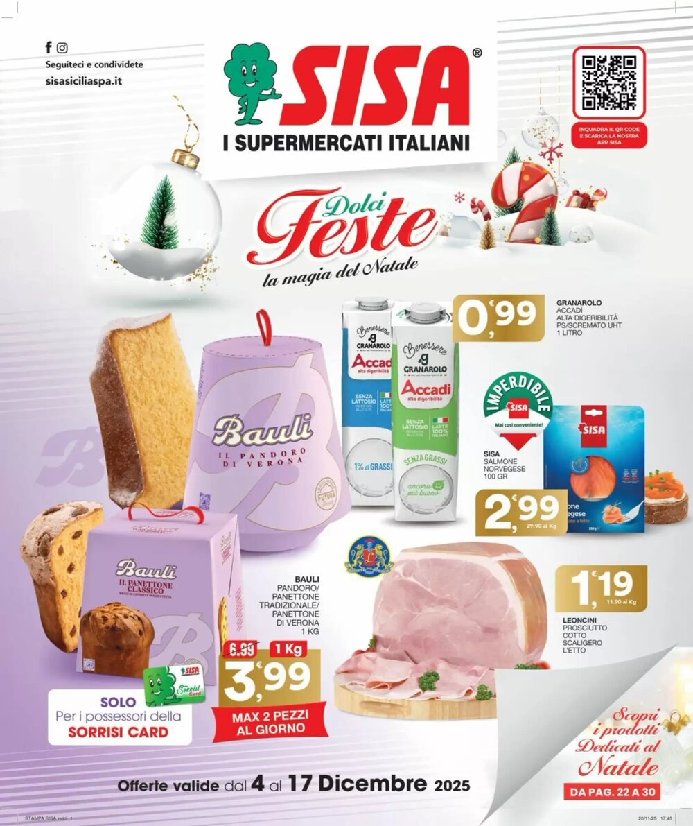 Volantino promozionale Sisa  valide dal 04/12/2025 - Pagina 1.