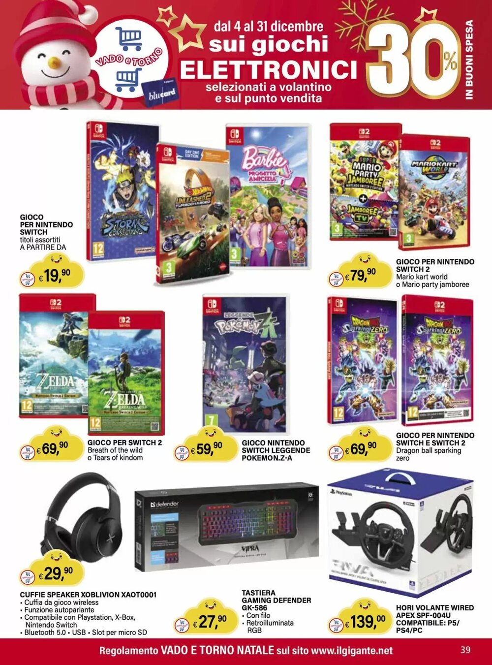 Volantino promozionale Il Gigante  valide dal 04/12/2025 - Pagina 39.