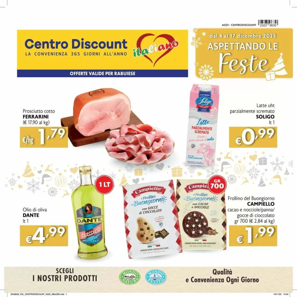 Volantino promozionale Centro Discount  valide dal 04/12/2025 - Pagina 1.