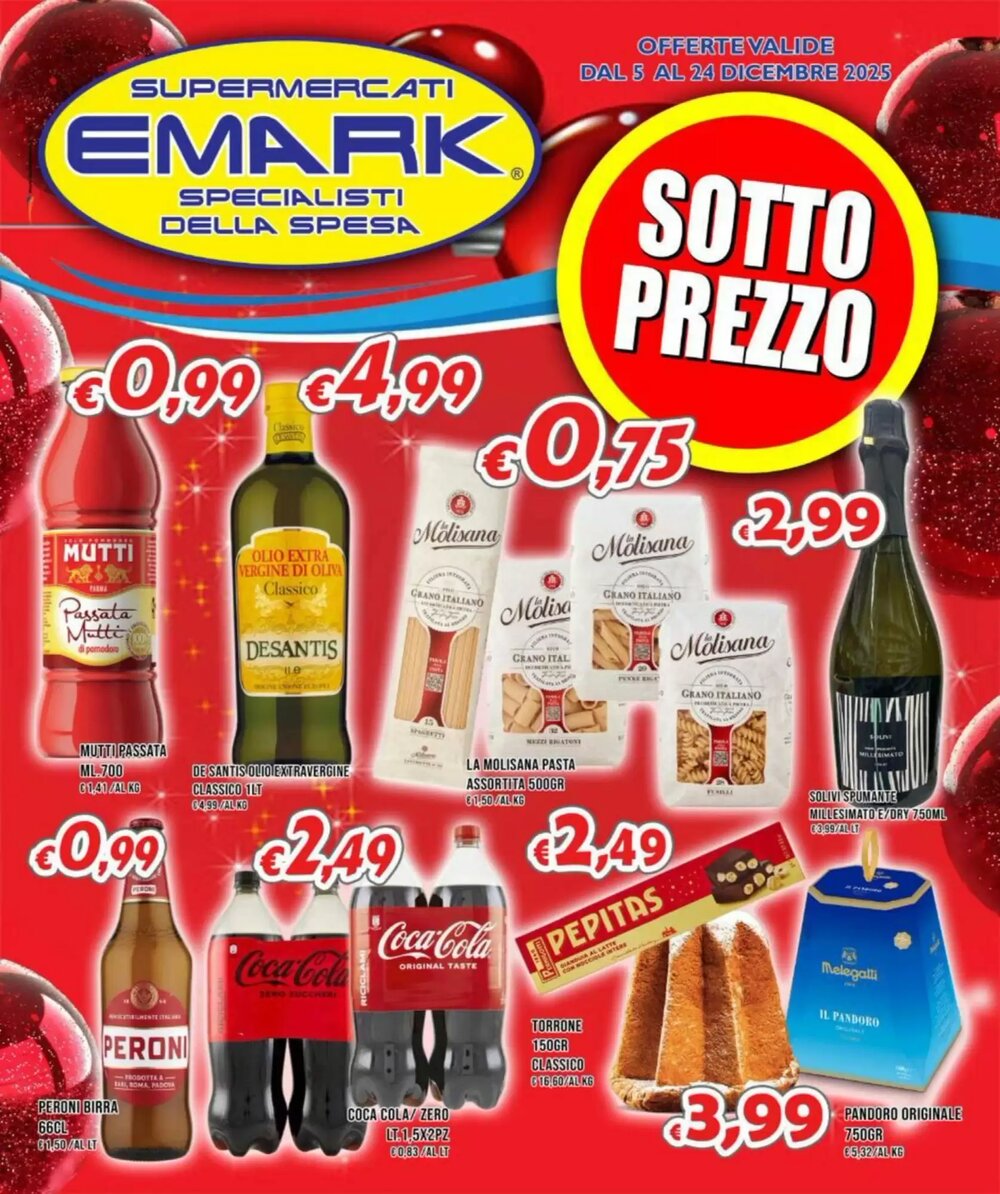 Volantino promozionale Supermercati Emark  valide dal 05/12/2025 - Pagina 1.