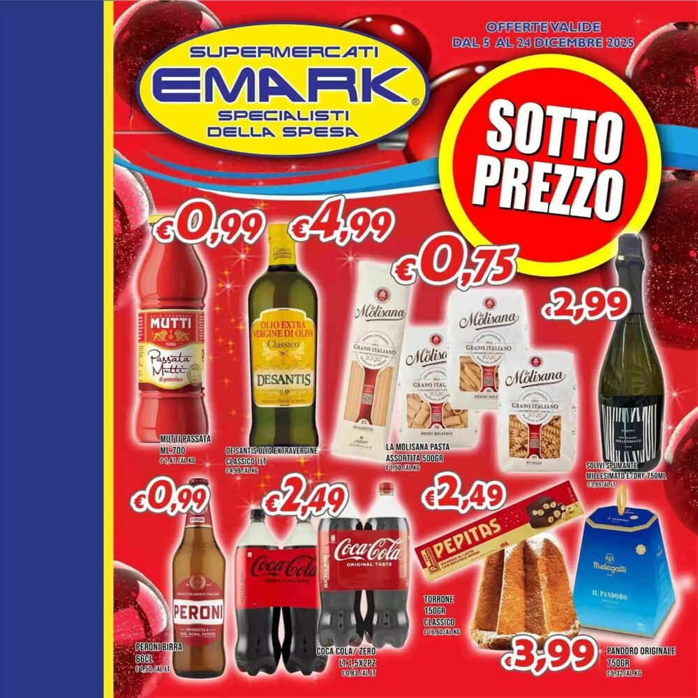 Volantino promozionale Supermercati Emark  valide dal 05/12/2025 - Pagina 1.