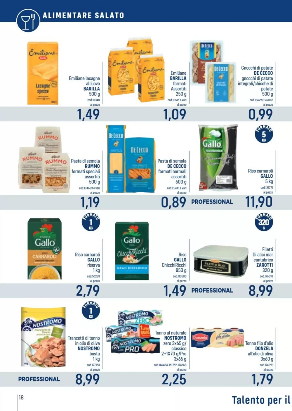 Volantino promozionale Talento Professional Store  valide dal 08/12/2025 - Pagina 18.