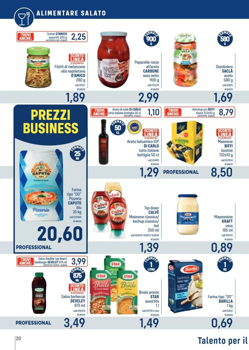 Volantino promozionale Talento Professional Store  valide dal 08/12/2025 - Pagina 20.