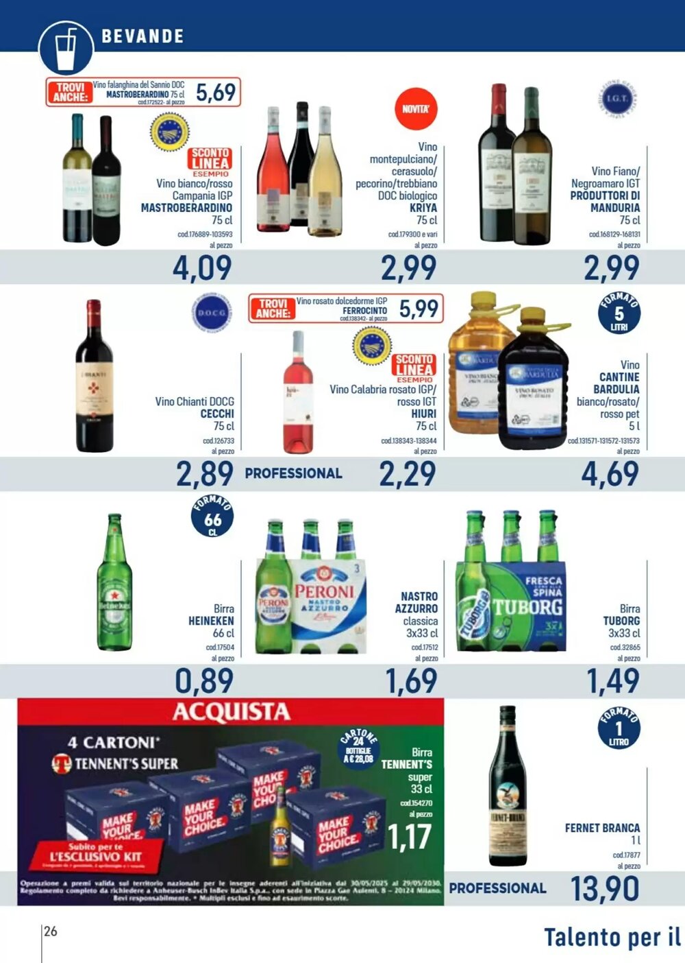 Volantino promozionale Talento Professional Store  valide dal 08/12/2025 - Pagina 26.