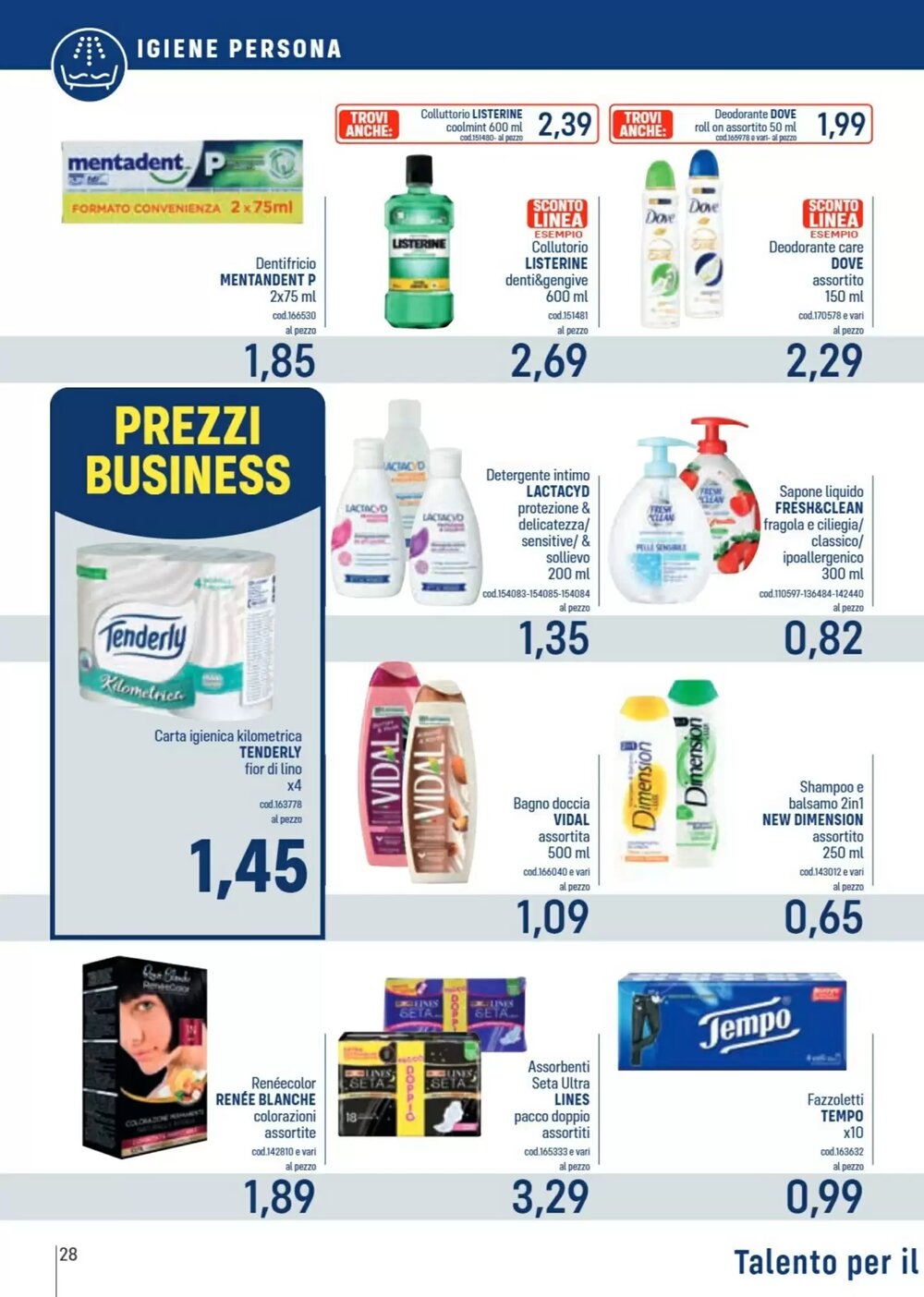 Volantino promozionale Talento Professional Store  valide dal 08/12/2025 - Pagina 28.