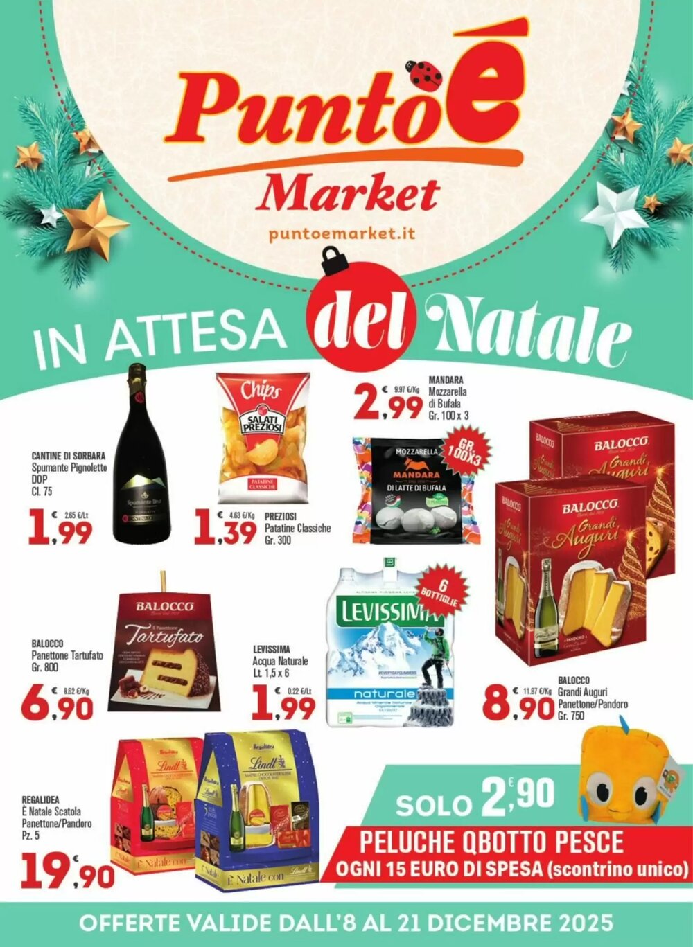 Volantino promozionale Punto é market  valide dal 08/12/2025 - Pagina 1.