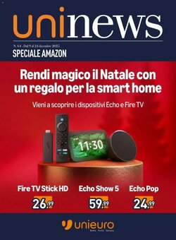 Volantino promozionale Unieuro valide dal 09/12/2025