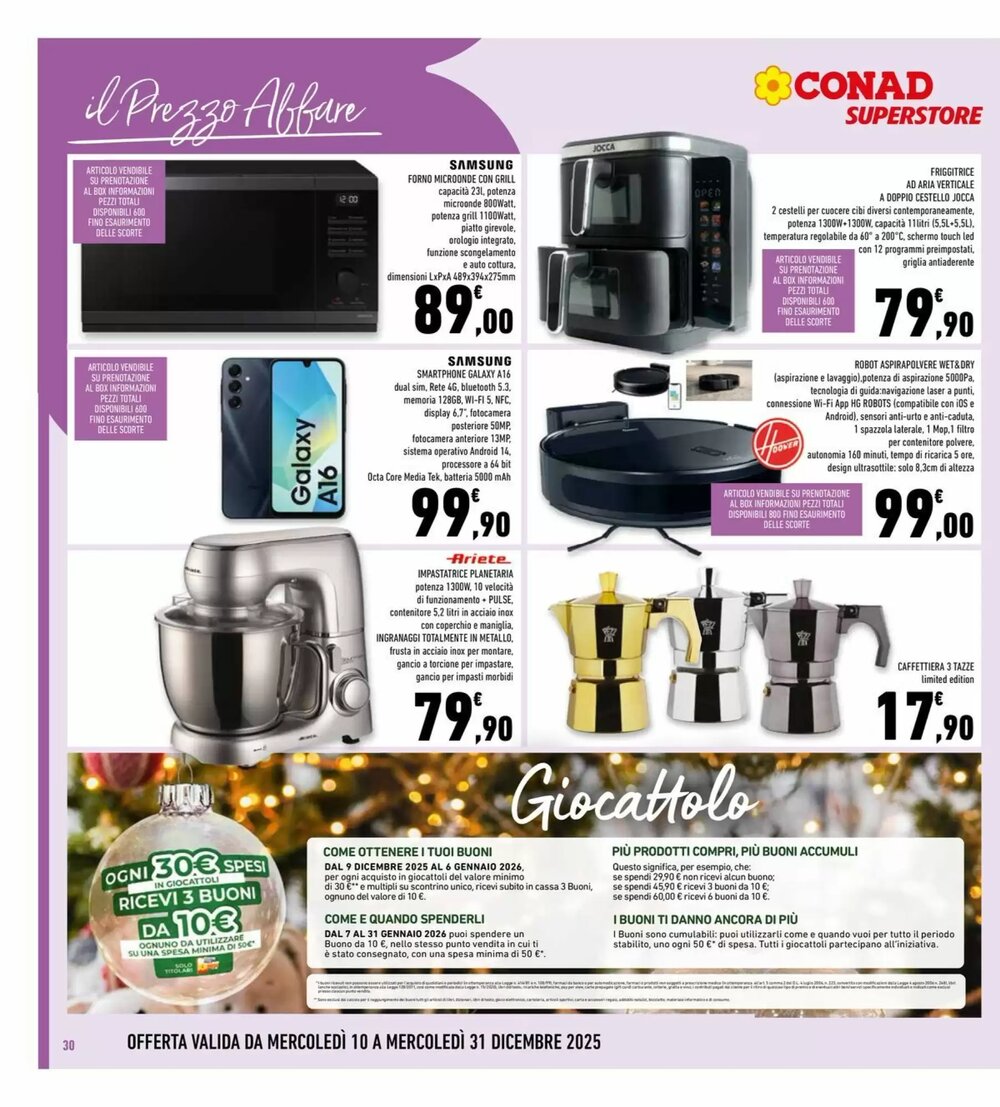 Volantino promozionale Conad Superstore  valide dal 10/12/2025 - Pagina 30.