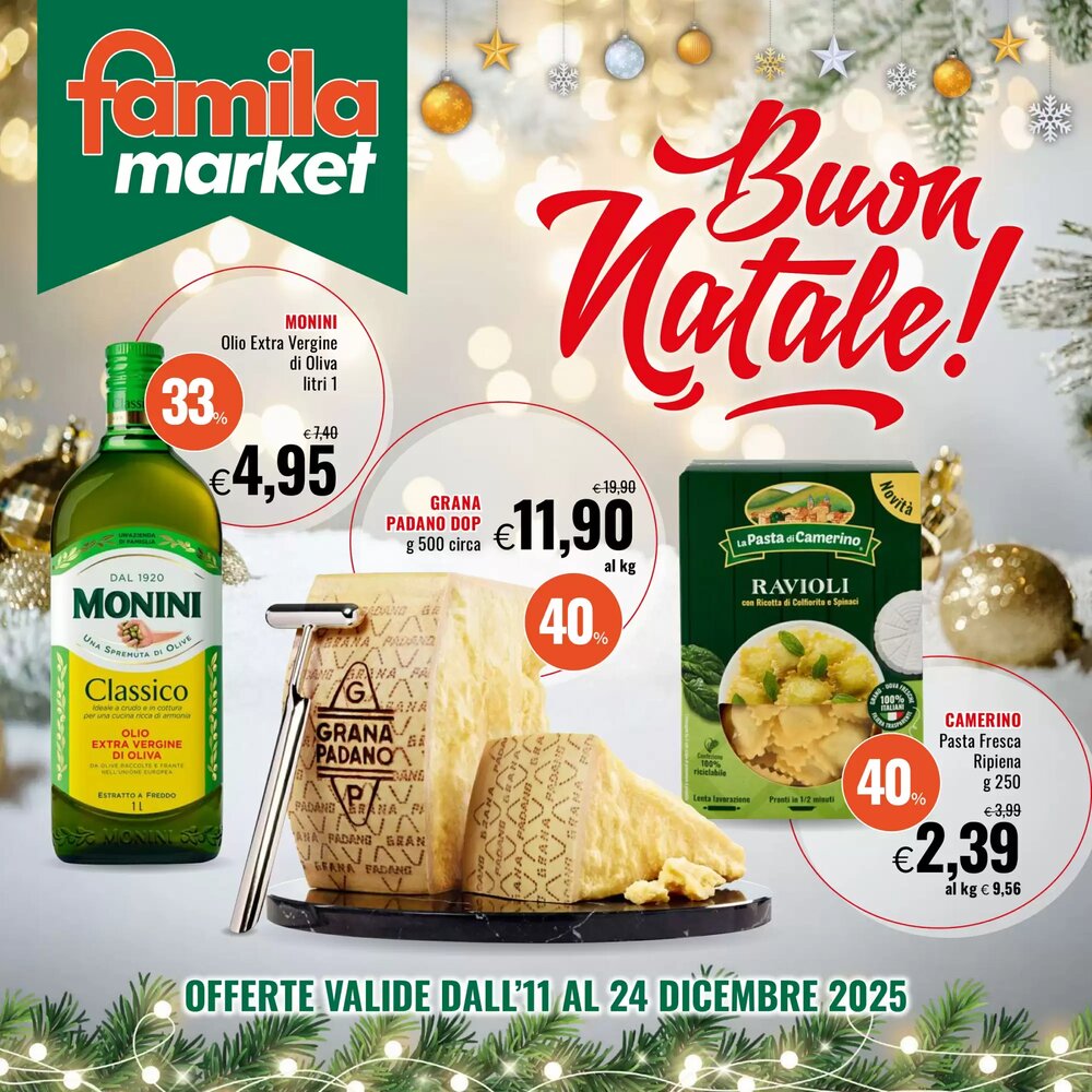 Volantino promozionale Famila Market  valide dal 11/12/2025 - Pagina 1.