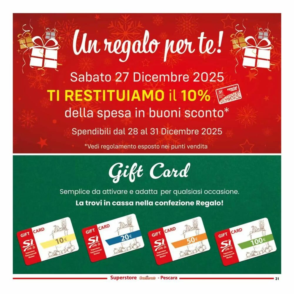 Volantino promozionale Sì con te  valide dal 11/12/2025 - Pagina 31.
