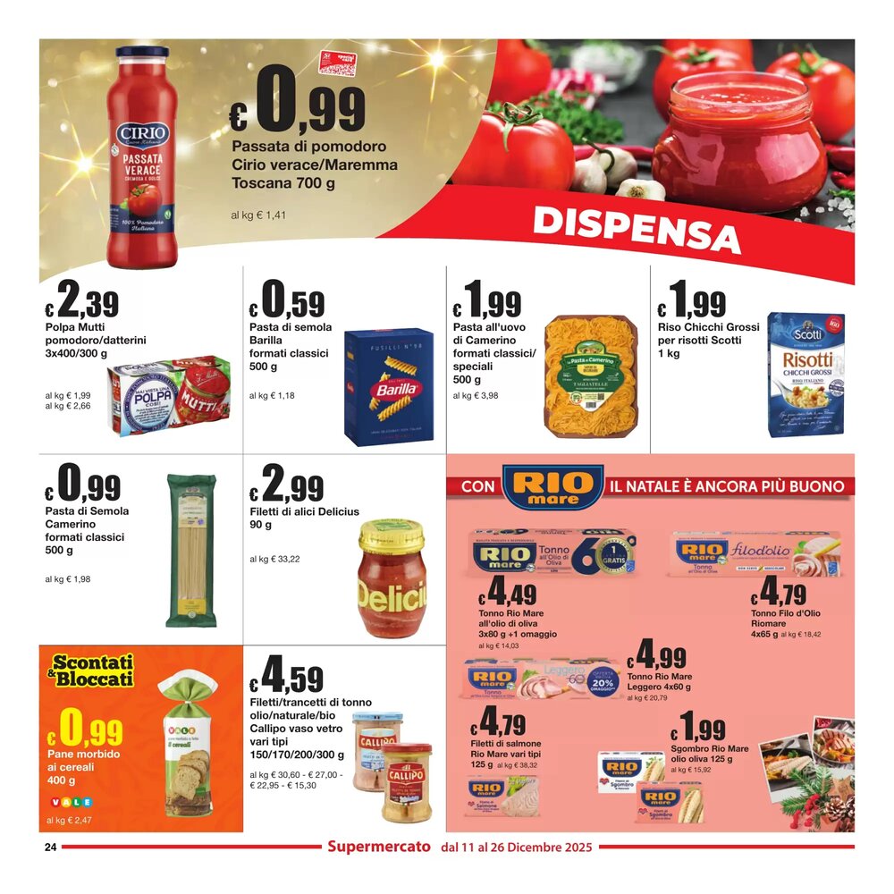 Volantino promozionale Sì con te  valide dal 11/12/2025 - Pagina 24.