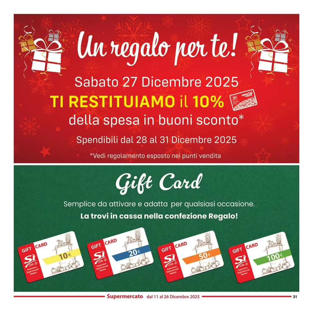 Volantino promozionale Sì con te  valide dal 11/12/2025 - Pagina 31.