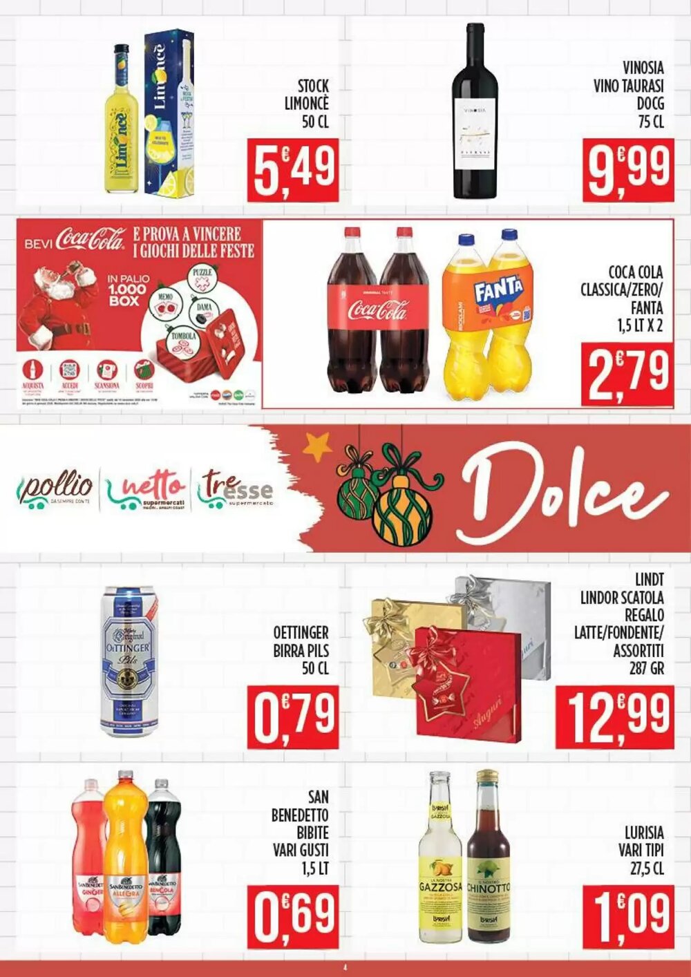 Volantino promozionale Supermercato Pollio  valide dal 11/12/2025 - Pagina 4.