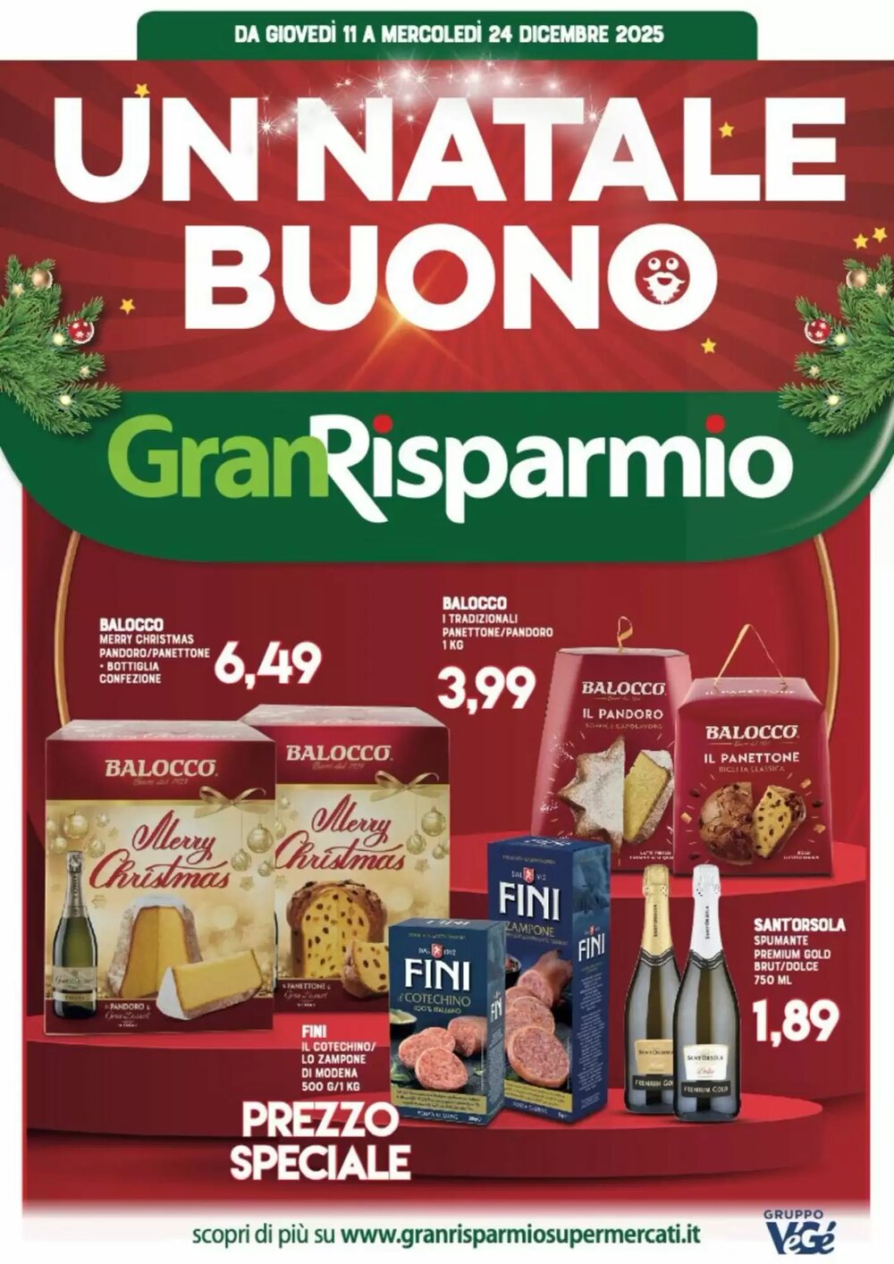 Volantino promozionale Gran Risparmio  valide dal 11/12/2025 - Pagina 1.
