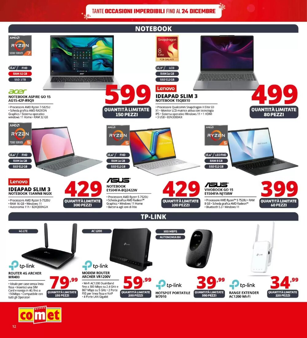 Volantino promozionale Comet  valide dal 11/12/2025 - Pagina 12.