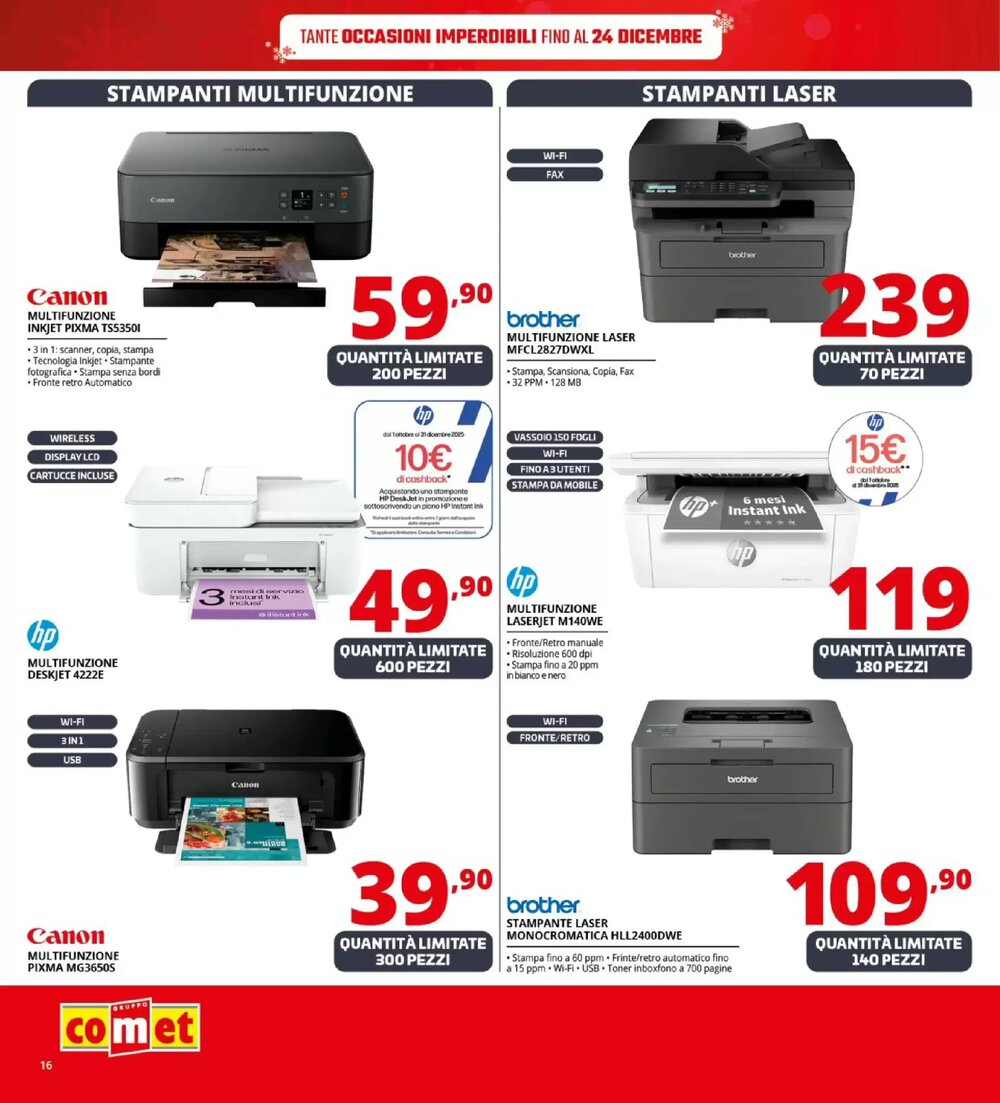 Volantino promozionale Comet  valide dal 11/12/2025 - Pagina 16.