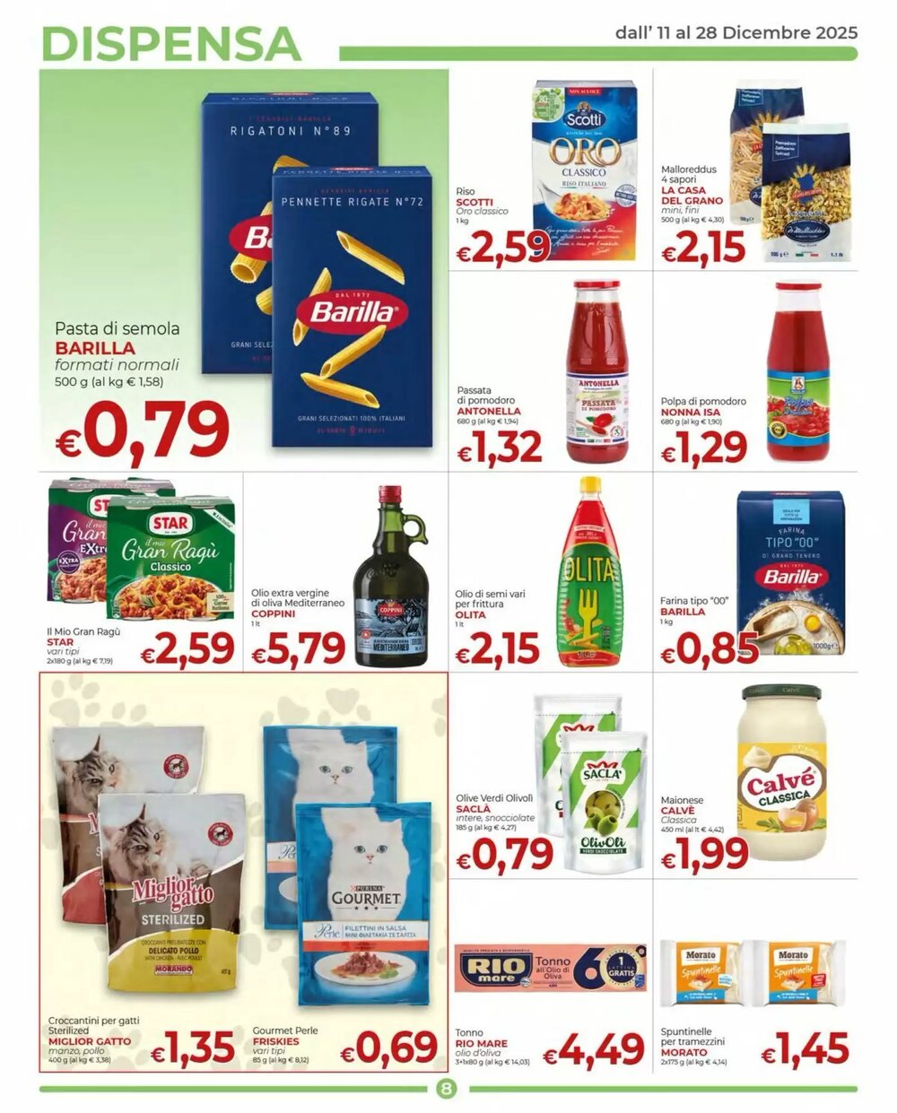 Volantino promozionale Supermercati Nonna Isa  valide dal 11/12/2025 - Pagina 8.